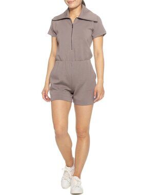 Spanx AirEssentials Half-Zip Smoke Romper Size Small New With Tag